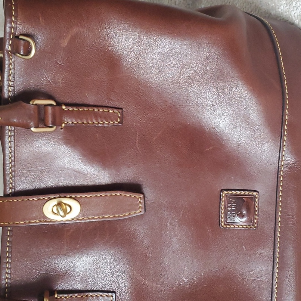 Dooney and Bourke Florentine Leather Perry Satchel - Picture 6 of 12